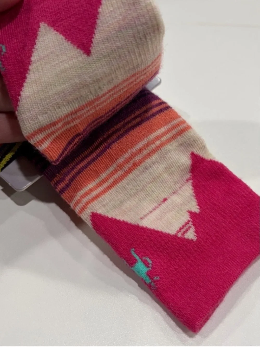 SmartWool Kids XS Light Cushion Ski Socks Over the Calf Pink Mountain NWT Snow
